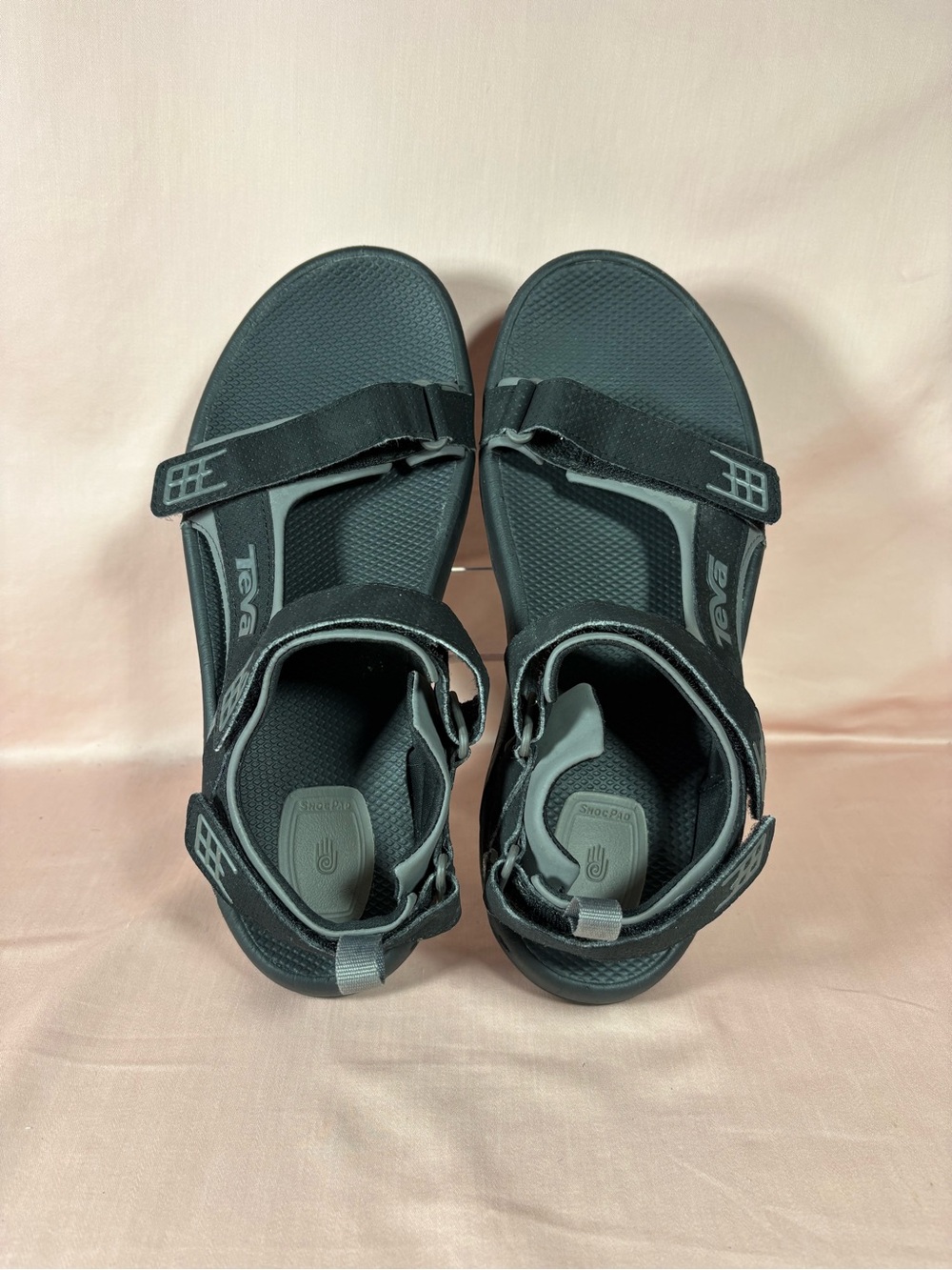 Teva Men's Black/Gray Minam Hiking Sandal Size 10 (4289) - Picture 5 of 11